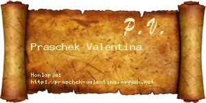 Praschek Valentina névjegykártya